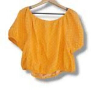 Ava & Viv cropped off the shoulder linen shirt plus size 1x